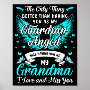 Oma ist Schutzengel Vermisse Oma in Poster