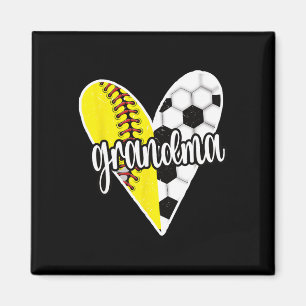 Oma ist stolz auf den Softballspieler Oma Magnet