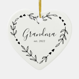 Oma Jahr Est Weihnachten Keramik Ornament