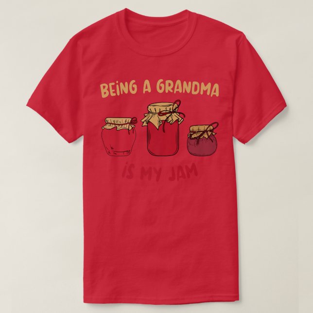 Oma Jam Granny Kindergeburt Großeltern T-Shirt (Design vorne)
