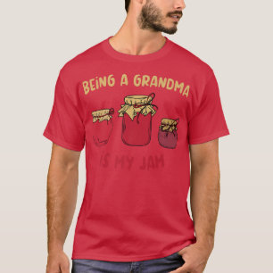 Oma Jam Granny Kindergeburt Großeltern T-Shirt