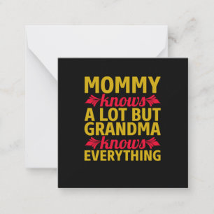 Oma kennt alles in Moms Kunst Mitteilungskarte