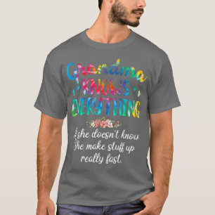 Oma kennt alles, was die Gefärbte Krawatte für Fra T-Shirt