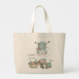 Oma knetet Niedliche Whimsical Modern Crafting Jumbo Stoffbeutel