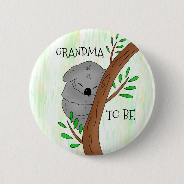Oma | Koala Babydusche Button (Vorderseite)