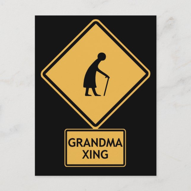 Oma-Kreuzung Postkarte (Vorderseite)