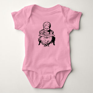 Oma las dir eine Cartoon-Illustration Baby Strampler