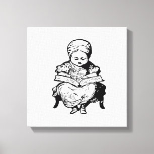 Oma las dir eine Cartoon-Illustration Leinwanddruck