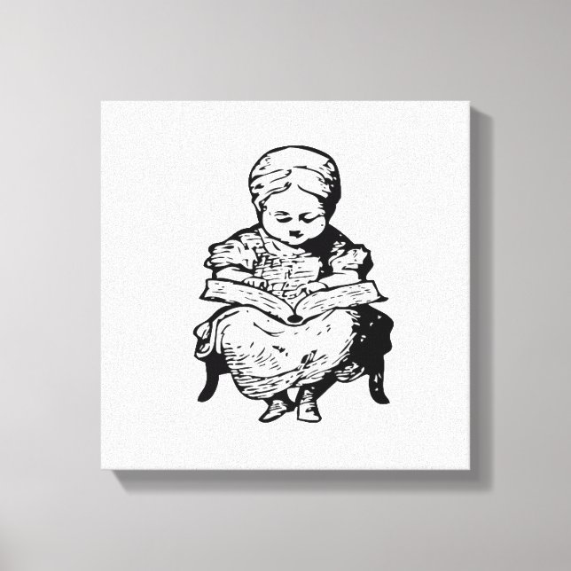 Oma las dir eine Cartoon-Illustration Leinwanddruck (Vorderseite)