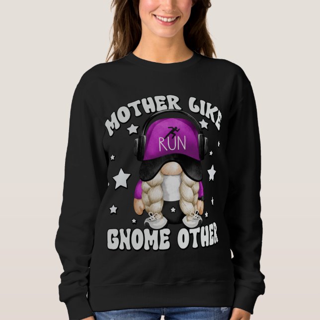 Oma Lauf Gnome für Marathonläufer Funny Ru Sweatshirt (Vorderseite)