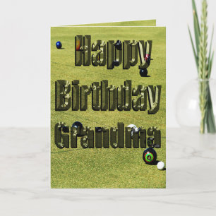 Oma Lawn Bowls Happy Birthday Card, Karte