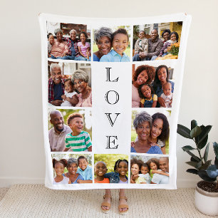 Oma Liebe 10 FotoCollage Personalisiert Sherpadecke