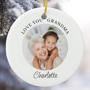 Oma Liebe Andenken Foto Keramik Ornament