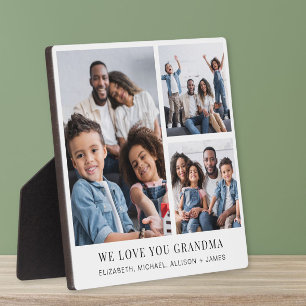 Oma Liebe dich 3 Foto-Collage Fotoplatte