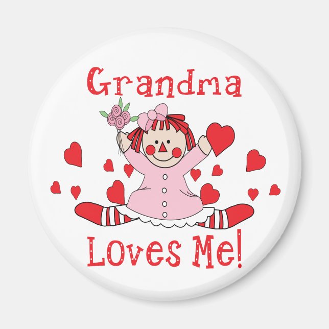 Oma Liebe Rag Doll Magnet (Vorne)