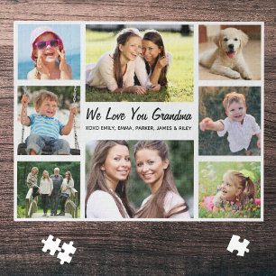 Oma Liebe Sie Personalisiert FotoCollage Puzzle