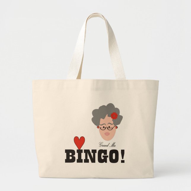 Oma Lieben Bingo Bag Jumbo Stoffbeutel (Vorne)