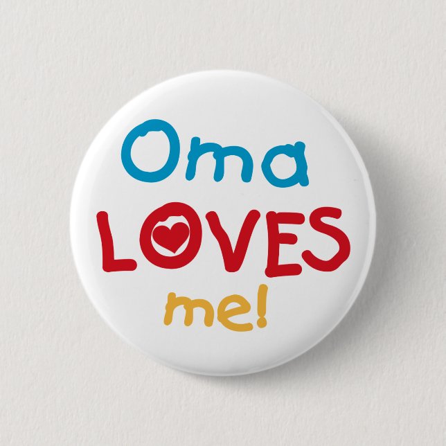 Oma Lieben ich T - Shirts und Geschenke Button (Vorderseite)