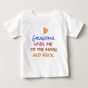 Oma Lieben Ich zum Zitat "Mond und zurück" Baby T-shirt