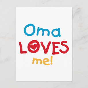 Oma Lieben Me T - Shirt und Geschenke Postkarte