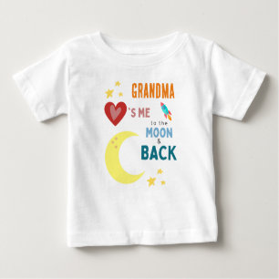 Oma Lieben mich zum Mond und zurück Baby T - Shirt