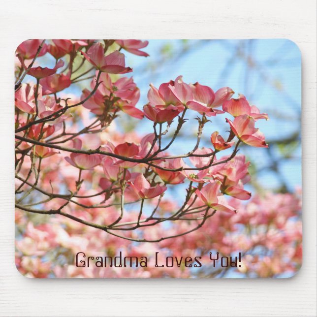 Oma Lieben Sie! Mousepad Pink Blume Blumenstrauß (Vorne)