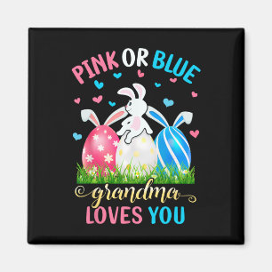 Oma liebt dich Ostern Hase Geschlecht Rosa oder Bl Magnet