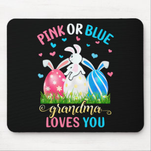 Oma liebt dich Pink oder Blau Osterhase Geschlecht Mousepad