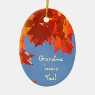 Oma liebt dich! Weihnachtsbaumschmuck Frohe Weihna Keramik Ornament