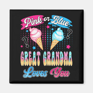 Oma liebt Eiscreme Geschlecht Rosa oder Blau Magnet