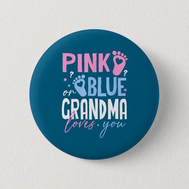 Oma liebt Geschlechtsenthüllung neu in Rosa oder B Button (Vorderseite)