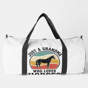 Oma liebt Pferde Vintage Gravur Shirt Design Duffle Bag