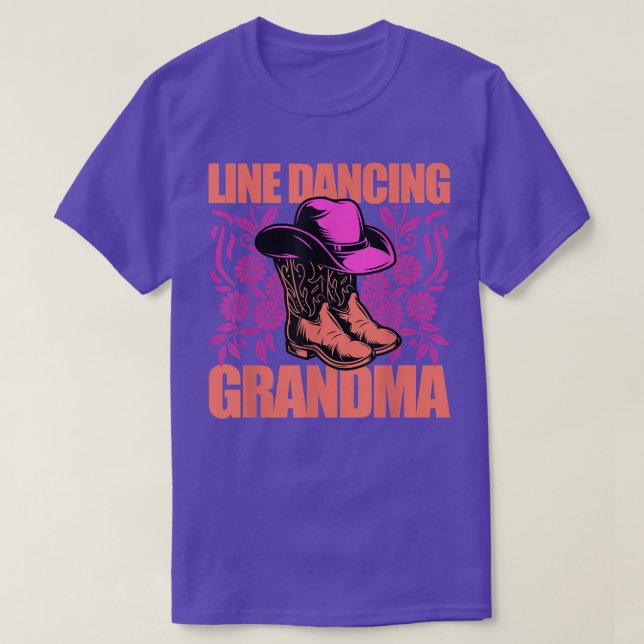 Oma Line Dancing Quote Dancer Puff Design  T-Shirt (Design vorne)