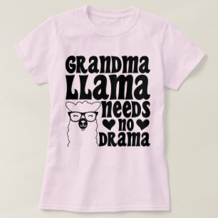 Oma Llama braucht kein Drama Niedlich Granny Humor T-Shirt