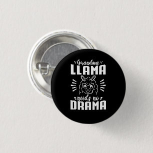 Oma Llama braucht kein Drama Niedlich Llama Geburt Button