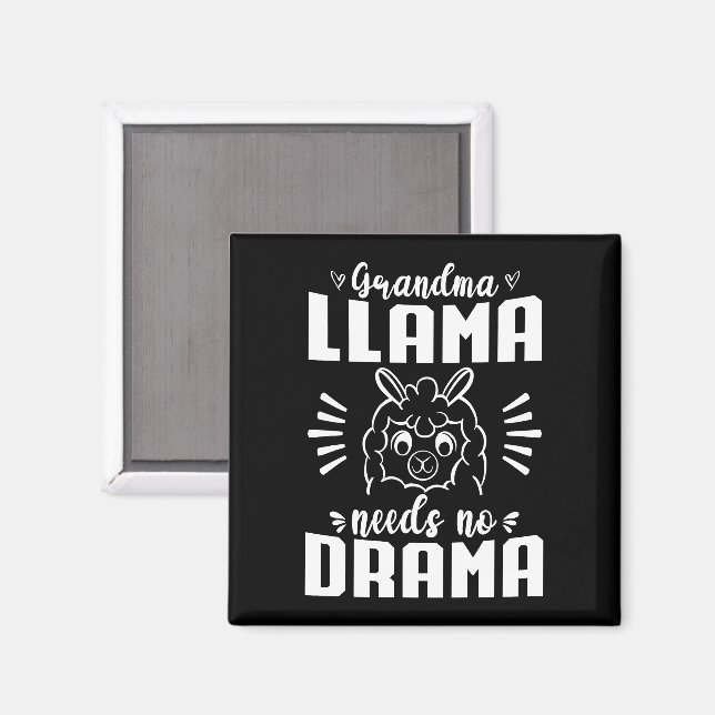Oma Llama braucht kein Drama Niedlich Llama Geburt Magnet (Vorderseite/Rückseite)