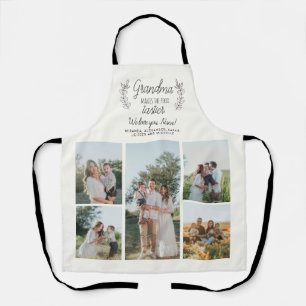 Oma macht die Nahrung schmeichelnder Foto-Collage  Schürze
