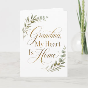 Oma, mein Herz ist zu Hause Karte