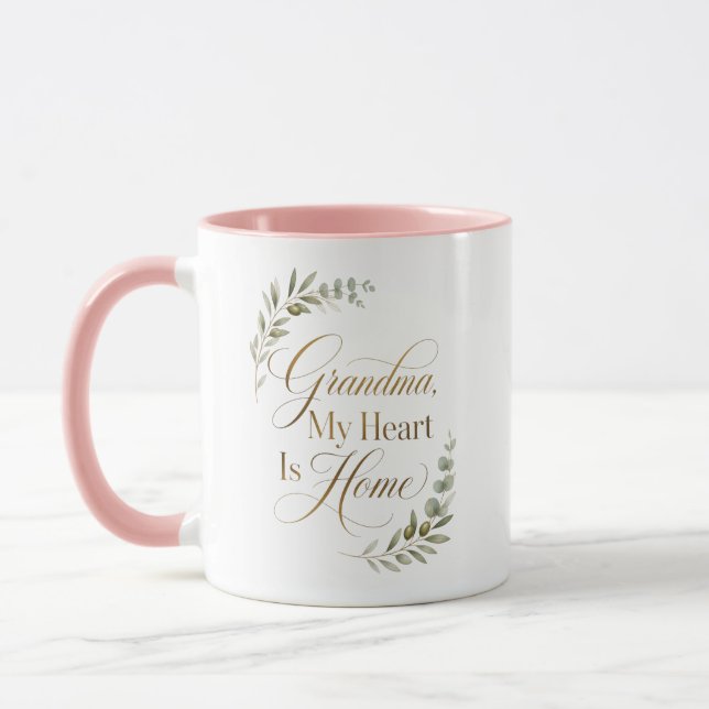 Oma, mein Herz ist zu Hause, Muttertag Tasse (Links)