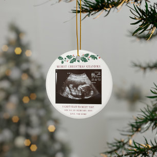 Oma Merry Christmas Baby Sonogram Keramik Ornament