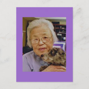 Oma mit Dog Postkarte