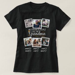 Oma mit Namen und Fotos der Enkel T-Shirt