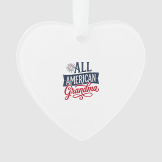 Oma mit patriotischem Feuerwerk-Design_1 Ornament