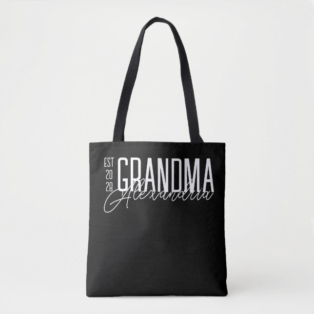 Oma Moderne Typografie Schwarz-Weiß (Vorderseite)
