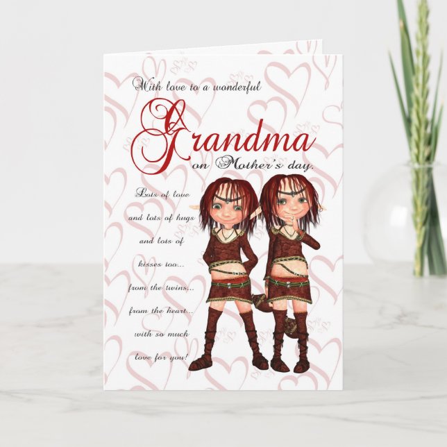 Oma Mother's Day Card aus zwei Gewinnern - Zwei Ni Karte (Vorderseite)
