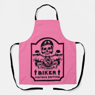 Oma Motorradfahrer Schürze