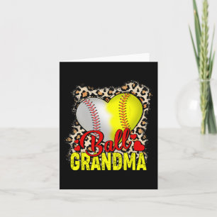 Oma Mütter Day Softball Grandma Baseball Gran Karte