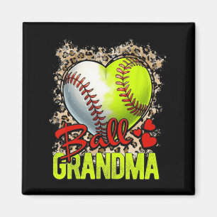 Oma Mütter Day Softball Grandma Baseball Gran Magnet