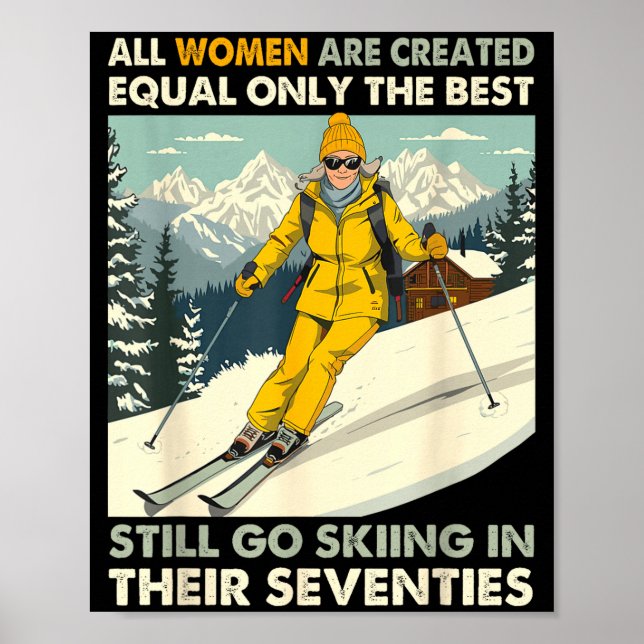 Oma Mutter geht immer noch Ski fahren in den Siebz Poster (Vorne)