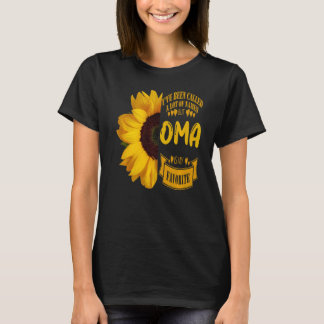 Oma Mutter Tag Großeltern Tag Big Sunflower T-Shirt